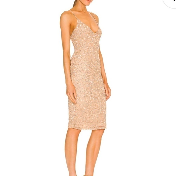 NWT retrofete Billie Dress in Nude - Picture 3 of 9